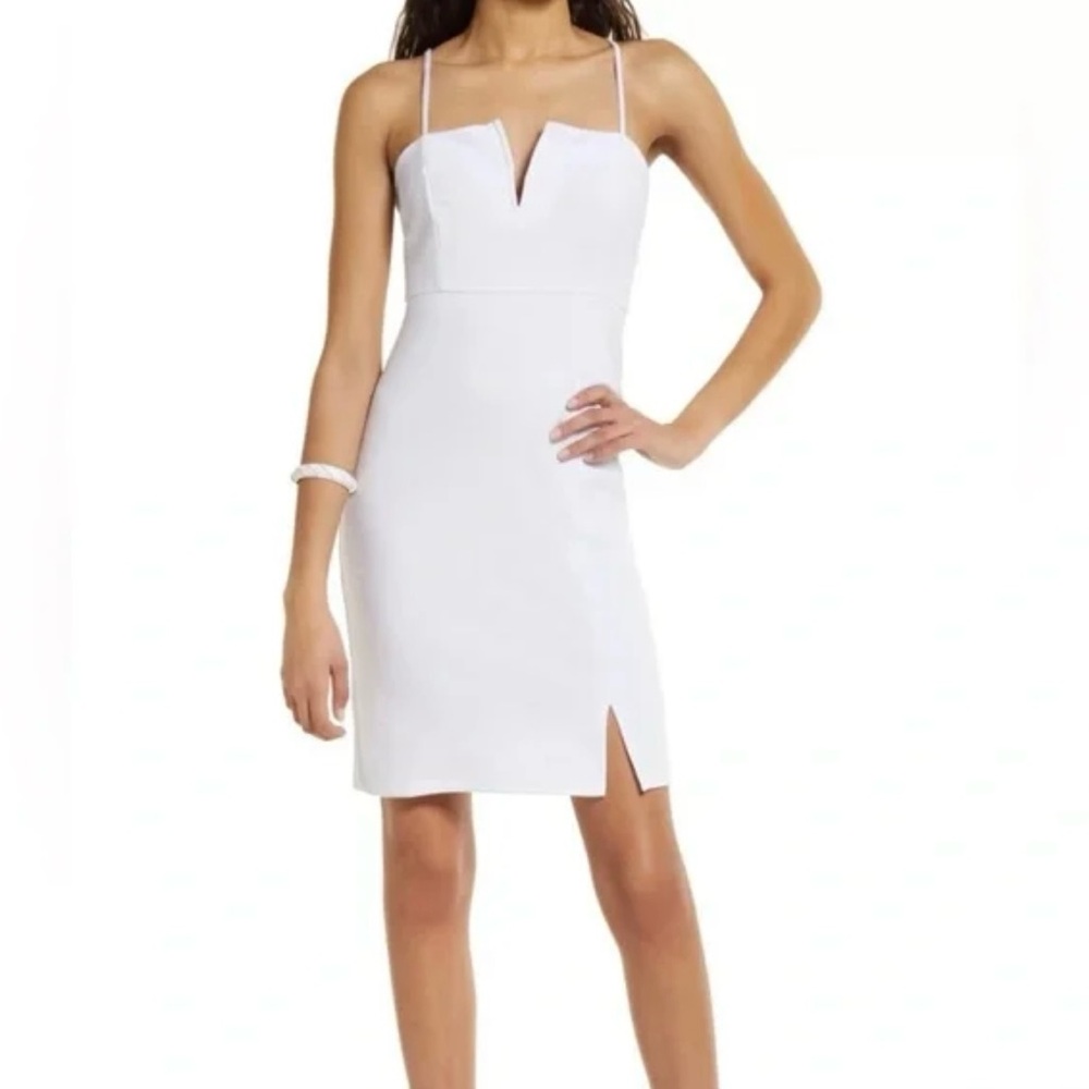 NWT Open Edit V Neck Ponte Mini Dress